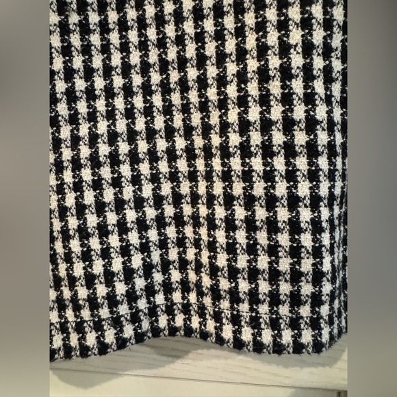 Anthropologie Maeve Townsend Black White Houndstooth Short Sleeve Top Boxy Sz 2 - Picture 12 of 16